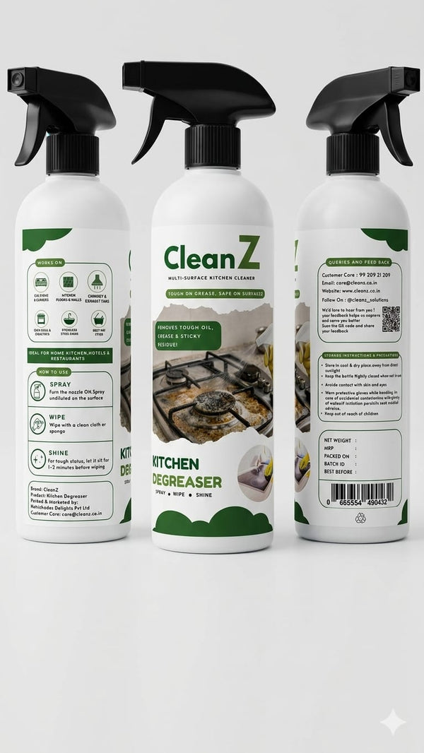 KleniQ Kitchen Degreaser | Powerful Grease & Oil Remover for Kitchen Surfaces | 500ml